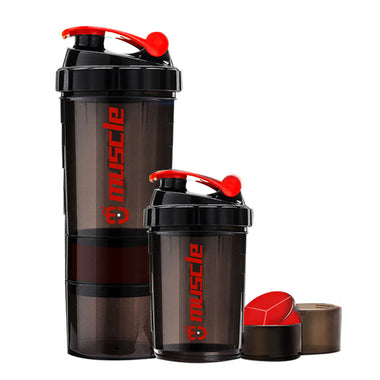 3 Layers Protein Powder Shaker Water Bottle